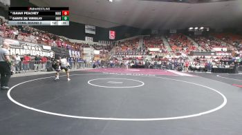 113 lbs Cons. Round 2 - Isaiah Peachey, Hugoton HS vs Dante De Virgilio, Haven HS