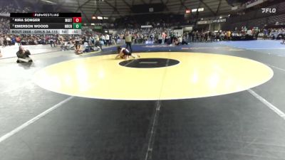 Girls 3A 115 lbs 3rd Place Match - Kira Songer, Marysville Getchell (Girls) vs Emerson Woods, Mercer Island (Girls)