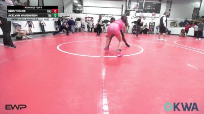 90-98 lbs Consolation - KIng Tugler, Tulsa North Mabee Stampede vs Acelynn Hauenstein, Tiger Trained Wrestling