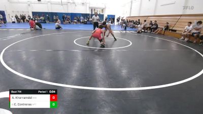 126 lbs Cons. Round 4 - Cruz Contreras, Aptos vs Aiden Khorramdel, Wright WA