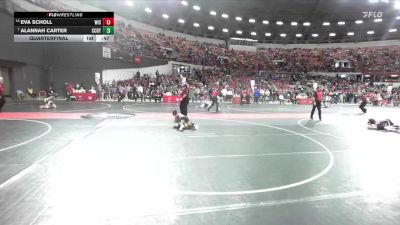 75 lbs Quarterfinal - Alannah Carter, Brown Deer Jr Falcons Wrestling Club vs Eva Scholl, Wisconsin