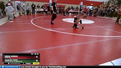 42-43 lbs Round 3 - Marleo Cole, Platte Valley Jr. Wrestling vs Uriah Griego, Eaton WC