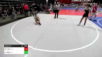 116 lbs Consi Of 4 - Michael Leon, Purebred Elite vs Judah Pack, Painted Desert