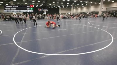 190 lbs Quarters - Braden Strain, Berryhill High School Wrestling vs Gage Herrin, Cardinal Wrestling Club