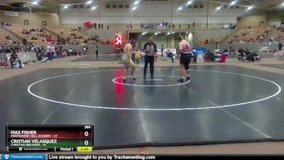 285 lbs Placement (4 Team) - Cristian Velasquez, Christian Brothers vs Max Fisher, Montgomery Bell Academy