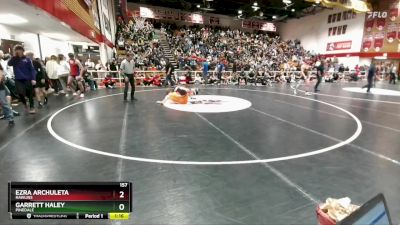 157 lbs Quarterfinal - Garrett Haley, Pinedale vs Ezra Archuleta, Rawlins