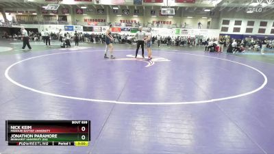 184 lbs Cons. Round 4 - Nick Keim, Missouri Baptist University vs Jonathon Paramore, Reinhardt University (GA)