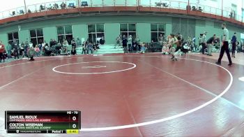 70 lbs Semifinal - Colton Wiseman, Contenders Wrestling Academy vs Samuel Rioux, Contenders Wrestling Academy