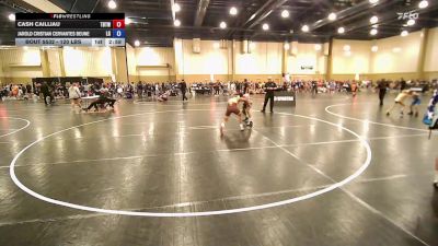 120 lbs Consi Of 4 - Cash Cailliau, Tampa Bay Tigers Wrestling vs Jarold Cristian Cervantes Beune, Lake Gibson
