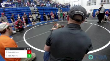 70 lbs Quarterfinal - Callan Robinson, Pawnee Peewee Wrestling vs Harding Hamilton, Cowboy Wrestling Club