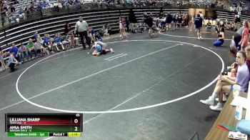 65 lbs Round 4 (6 Team) - Amia Smith, Oregon Girls vs Lilliana Sharp, Team USA