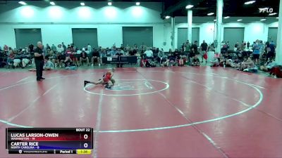 77 lbs 2nd Wrestleback (16 Team) - Lucas Larson-Owen, Washington vs Carter Rice, North Carolina