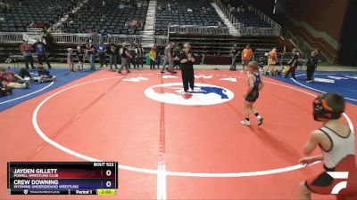 67 lbs 2nd Place Match - Jayden Gillett, Powell Wrestling Club vs Crew Downing, Wyoming Underground Wrestling