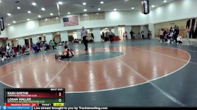 105 lbs Cons. Round 3 - Logan Waller, Batesville Bulldog Wrestling Club vs Kash Goethe, Chesterton Wrestling Club