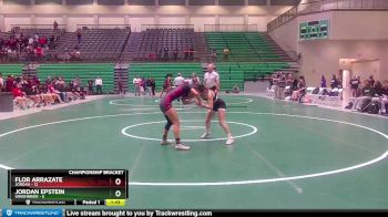 100 lbs Quarterfinals (8 Team) - Flor Arrazate, Jordan vs Jordan Epstein, Greenbrier