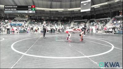 92 lbs Final - Rushton Cole, Fort Gibson Youth Wrestling vs Raylin Reyes, Sperry Wrestling Club