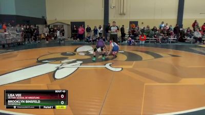 80 lbs Round 2 - Brooklyn Binsfeld, Paynesville vs Lisa Vee, Victory School Of Wrestling