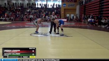 157 lbs Quarterfinal - Nathan Callaway, Millikin vs Andrew Johnson, St. Ambrose University