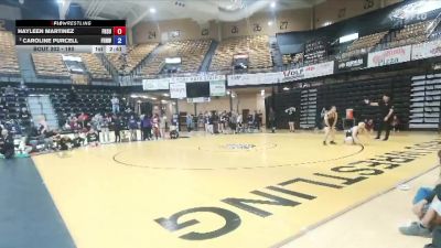 180 lbs Semifinal - Hayleen Martinez, Fort Hays State vs Caroline Purcell, Fort Hays Tech Northwest
