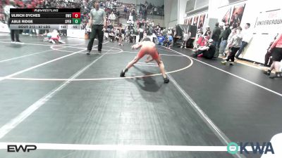 67 lbs Quarterfinal - Ulrich Dyches, Bartlesville Wrestling Club vs Able Ridge, Sperry Wrestling Club