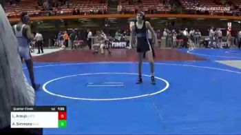 130 lbs Quarterfinal - Leandro Araujo, Matpac Wrestling ND vs Austin Simmons, Bd Drillers