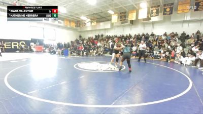 170 lbs Champ. Round 1 - Katherine Herrera, La Habra vs Siana Valentine, Liberty (Winchester)