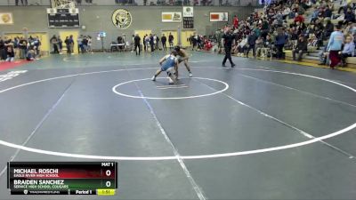 135 lbs Semifinal - Michael Roschi, Eagle River High School vs Braiden Sanchez, Service High School Cougars