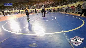 61 lbs Quarterfinal - Leland Riley, Midwest City Bombers Youth Wrestling Club vs Huck Olsen, Mojo Grappling Academy