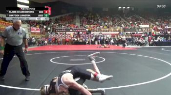 120 lbs Champ. Round 1 - Blaize Charbonneau, Clay Center Community Hs vs Brayden Luinstra, Augusta