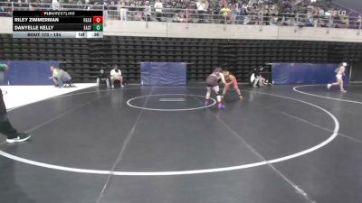 134 lbs Quarterfinal - Riley Zimmerman, Reading vs Danyelle Kelly, East Hartford