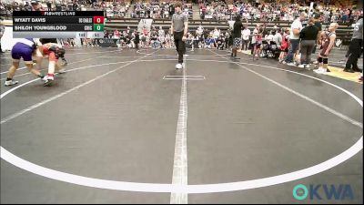 67 lbs Round Of 16 - Wyatt Davis, Del City Little League Wrestling vs Shiloh Youngblood, Chickasha Youth Wrestling
