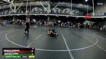 92 lbs Round 2 (8 Team) - Bradyn Tompkins, U2 Uprising Blue vs Jeremiah Harris, AACO Allstars