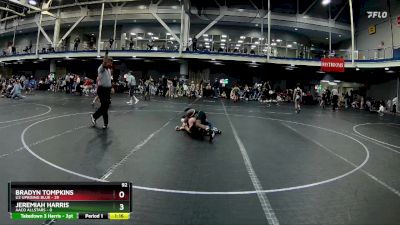 92 lbs Round 2 (8 Team) - Bradyn Tompkins, U2 Uprising Blue vs Jeremiah Harris, AACO Allstars