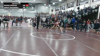 114 lbs Semifinal - Brooke Lightfoot, Tewksbury vs Ainsley Southergill, Frontier