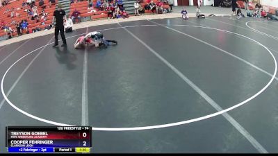 74 lbs Round 1 - Treyson Goebel, MWC Wrestling Academy vs Cooper Fehringer, Clarkson Leigh