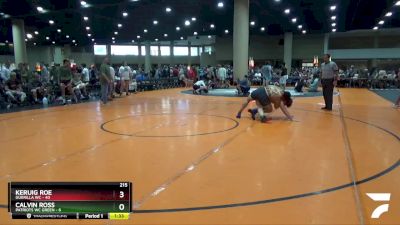 215 lbs Round 1 (6 Team) - Keruig Roe, Guerilla WC vs Calvin Ross, Patriots WC Green