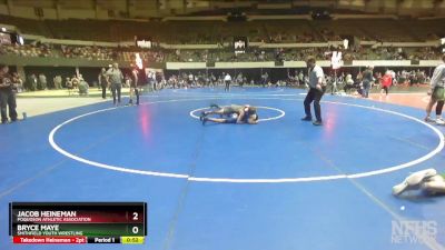 95 lbs Cons. Semi - Jacob Heineman, Poquoson Athletic Association vs Bryce Maye, Smithfield Youth Wrestling