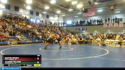 285 lbs Quarterfinals (8 Team) - Austin Spivey, East Laurens vs Zander McLane, Commerce Hs