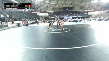 Girls 2A 105 lbs Cons. Round 2 - Adelaida Ayala, Washougal (Girls) vs Alexa Carrasco, Prosser (Girls)