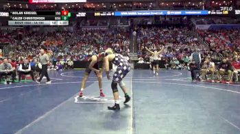1A-190 lbs Semifinal - Nolan Kriegel, Iowa Valley, Marengo vs Caleb Christensen, Nodaway Valley