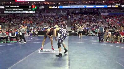 1A-190 lbs Semifinal - Nolan Kriegel, Iowa Valley, Marengo vs Caleb Christensen, Nodaway Valley