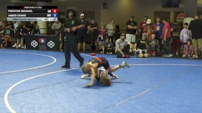 63 lbs 3rd Place Match - Preston Michael, Immortal Athletic WC vs James Evans, Bartlesville Wrestling Club
