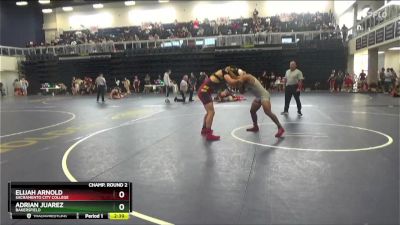 184 lbs Champ. Round 2 - Elijah Arnold, Sacramento City College vs Adrian Juarez, Bakersfield