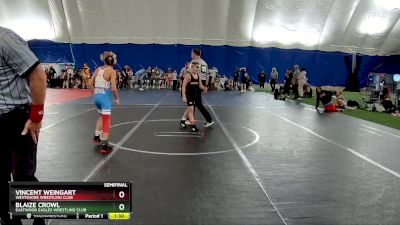 80 lbs Semifinal - Vincent Weingart, WestShore Wrestling Club vs Blaize Crowl, Eastwood Eagles Wrestling Club