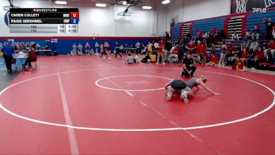 138 lbs Finals (2 Team) - Paige Gershmel, Simpson vs Caden Collett, Huntingdon
