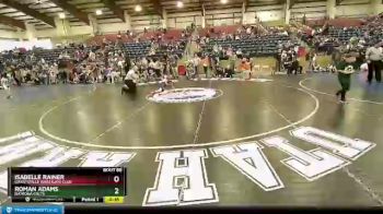 57 lbs Cons. Round 1 - Roman Adams, Natrona Colts vs Isabelle Rainer, Grantsville Wrestling Club