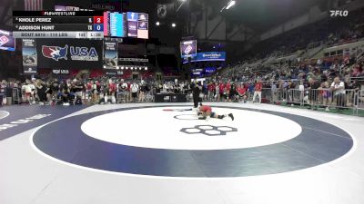 110 lbs Cons. Quarters - Khole Perez, IL vs Addison Hunt, TX