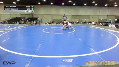 125 lbs Rr Rnd 5 - Layla Brown, Super Girls K-6 Blue vs Evelyn Tillison, Mojo K-6