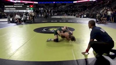 105 lbs Round Of 32 - Mackenzie Matthews, Los Osos (SS) vs Ava Fodera, Poway (SD)