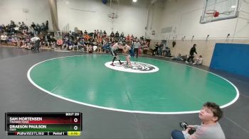 106 lbs Cons. Round 3 - Sam Mortensen, Thunder Ridge vs Draeson Paulson, Cody